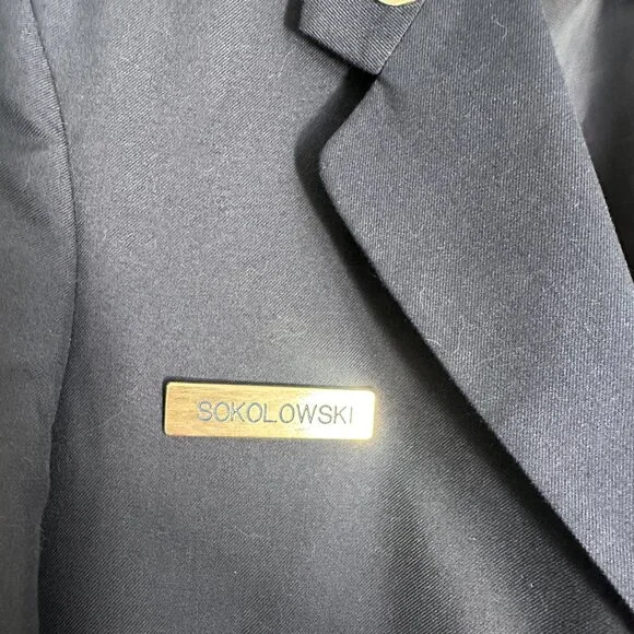 US Air Force Dress Blue Service Coat 42L SOKOLOWSKI Military Uniform Jacket DSGP - Picture 3 of 12